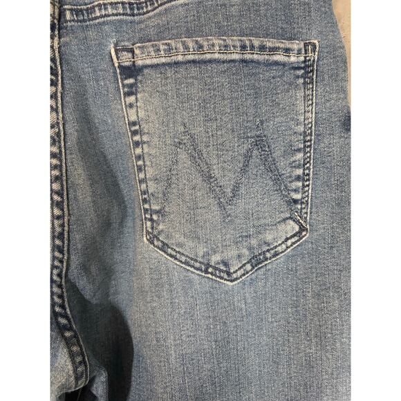 MOTHER Jeans Rambler Ankle Wide Leg Zip Crop 30 We the Animals Stretch Casual - Picture 10 of 14